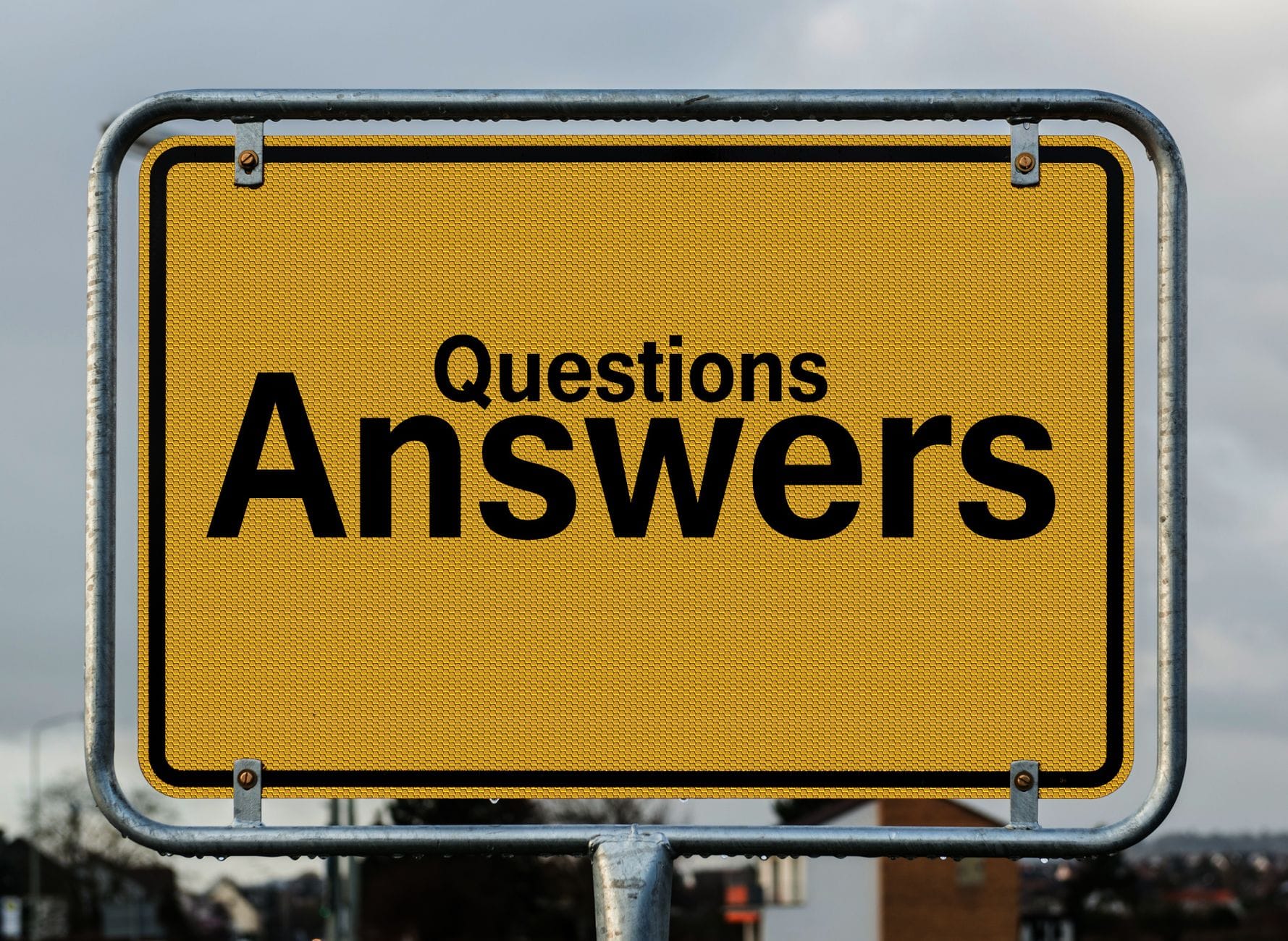 Yellow Q and A signage representing authorization decisions